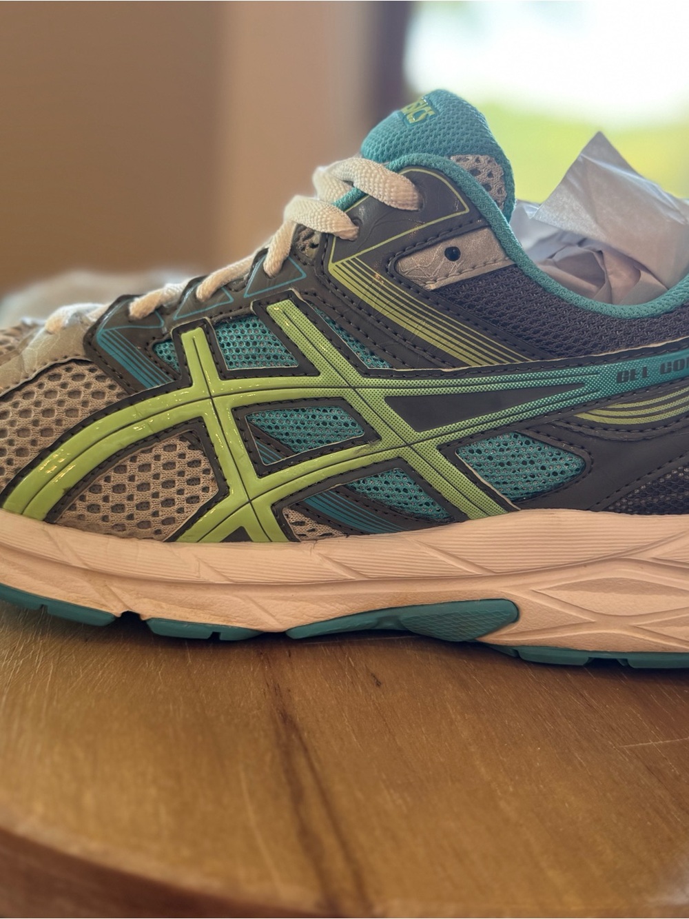 Asics Gel Women’s “Contend” Running Shoe - Teal and Lime Size 9.5